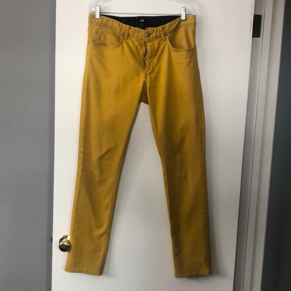 Men’s mustard sz 31 denim pant from H&M